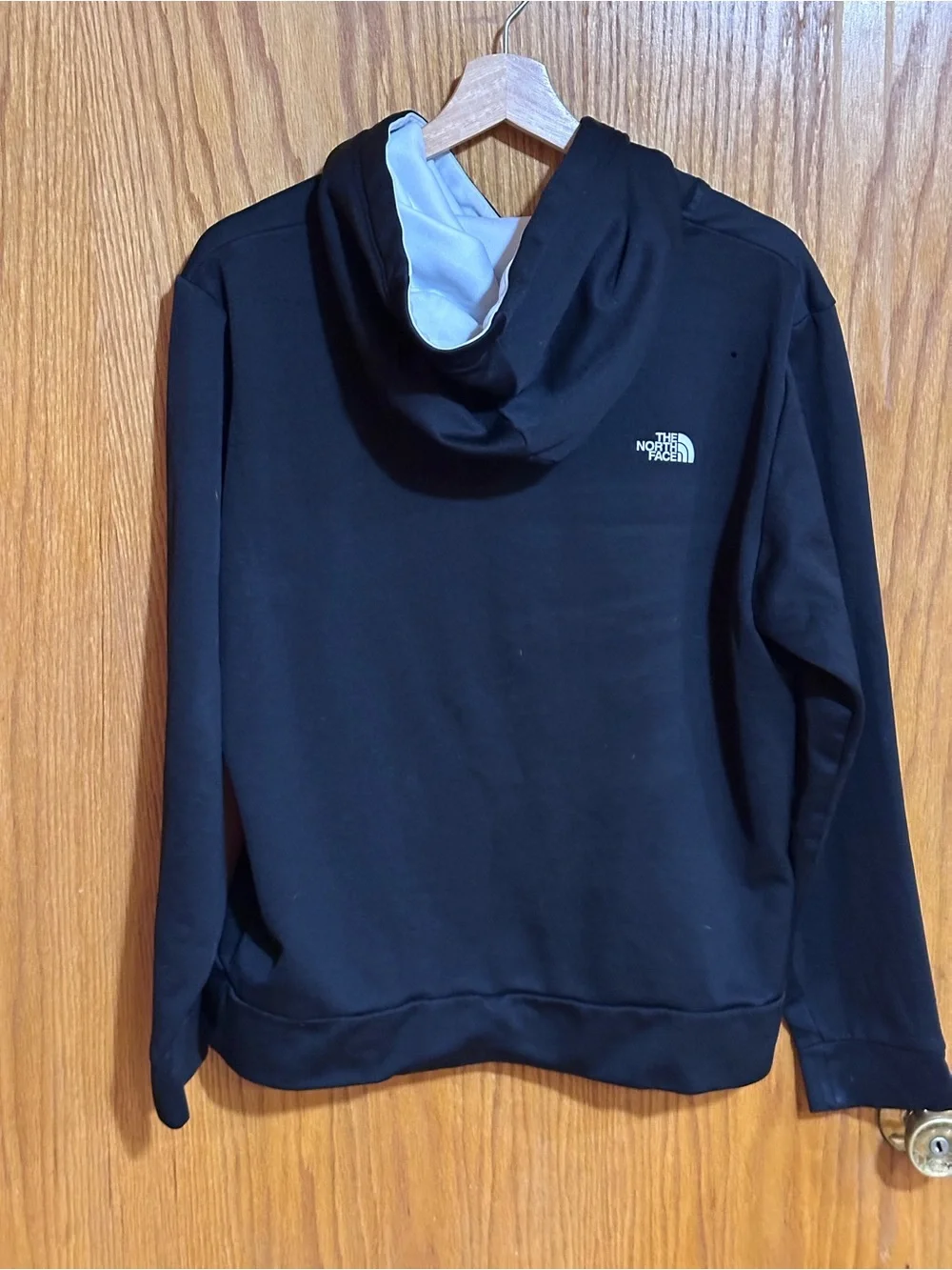 The North Face men’s sz large Black Hoodie with White Logo
